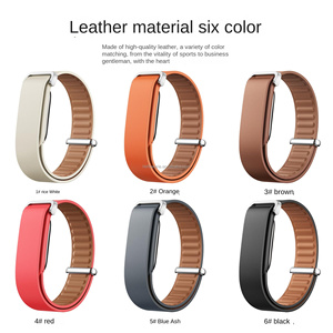 Bracelet réglable en cuir véritable souple compatible avec Google Fitbit Air, bracelet de remplacement en cuir de qualité supérieure pour montre - Product Image 4
