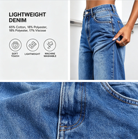 Jean Boyfriend Femme Taille Haute Ample Jambe Large Denim Vintage Streetwear Décontracté