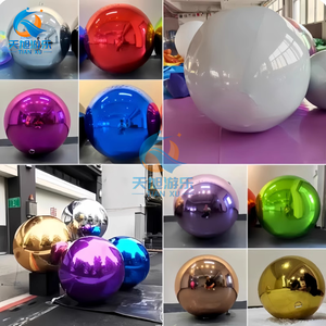 Glanzende opblaasbare spiegelbal voor bruiloft, buiten, vakantie, tuin, evenementendecoratie, PVC zwevende spiegelballon, disco - Product Image 5