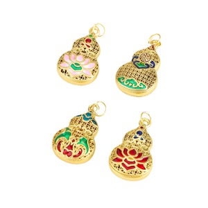 จี้รูปดอกบัวเคลือบสีแบบโคลอซอนน์ สำหรับทำสร้อยคอ สร้อยข้อมือ และงานประดิษฐ์ DIY - Product Image 5