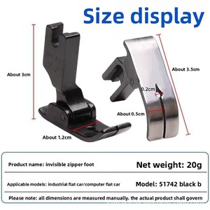 Prensatelas <span class=keywords><strong>para</strong></span> Máquina de <span class=keywords><strong>Coser</strong></span> Industrial 51742, <span class=keywords><strong>para</strong></span> <span class=keywords><strong>Telas</strong></span> <span class=keywords><strong>Delgadas</strong></span>, Anti-Salto/Anti-Arrugas, <span class=keywords><strong>para</strong></span> <span class=keywords><strong>Telas</strong></span> Elásticas, con Orificio Pequeño <span class=keywords><strong>para</strong></span> la <span class=keywords><strong>Aguja</strong></span> - Product Image 2