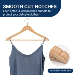 Cintres en bois massif brillant pour vêtements d'enfants, fournis par une usine expérimentée - Product Image 6