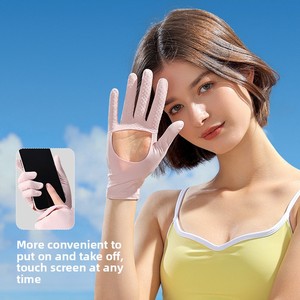 Gants d'été en soie de glace fine pour femmes Écran tactile antidérapant Conduite Équitation Pêche - Product Image 3