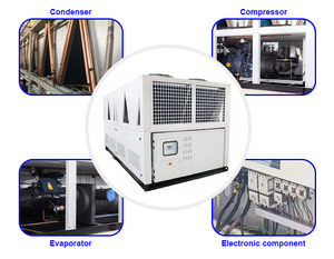 Pompe à eau à vis refroidie par air électrique automatique industrielle pour système de refroidissement centralisé de l'air Traitement anti-corrosion d'un an - Product Image 5