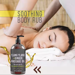 Aceite Corporal Sensual Natural de Ylang Ylang y Jengibre OEM, Aceite Esencial de Masaje con Colágeno, Aceite de Masaje para Relajación Muscular - Product Image 4