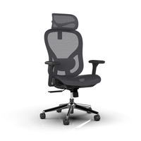 Chaise de bureau moderne entièrement en maille avec dossier réglable, hauteur réglable et fonction pivotante