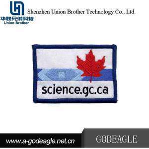 بقع مخصصة تطريز رقعة كاملة مكواة بحدود Merrow مطرزة على دعم - Product Image 3