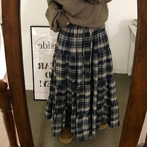 Falda Larga con Paneles <span class=keywords><strong>de</strong></span> Estilo Preppy Retro Británico, Juvenil, Dulce y Chic, Falda en Línea A para Mujer - Product Image 5
