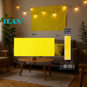 กระดาษเครปอิลัน 50x200 ซม. สีเหลือง สำหรับตกแต่งบ้าน - Product Image 3