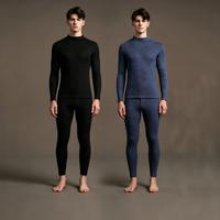 Sous-vêtements chauds pour hommes avec col haut et velours épais pour le chauffage, vêtements et pantalons d'automne, ensemble pour hommes pour l'hiver