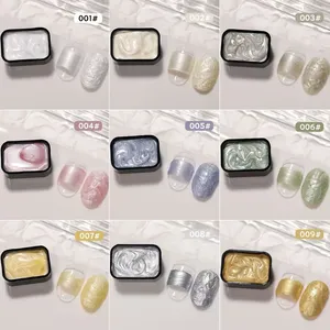 1 pièce, 9 couleurs, gel vernis à ongles solide effet nacré brillant, populaire, semi-permanent, longue tenue, style sirène, art des ongles, soak-off UV&LED - Product Image 5