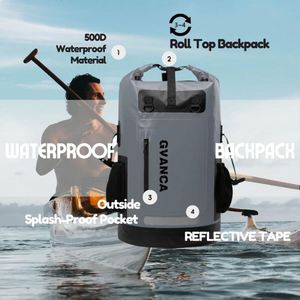 Échantillon Gratuit - Sac Étanche Flottant à Fermeture Enroulable pour Activités Nautiques (Bateau, Voile, Canoë, Rafting, Pêche) - Vente Chaude - Product Image 4