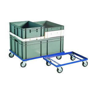 Blue Pallet and Container <strong>Dolly</strong> Capacity 750kgs Euro <strong>Hand</strong> Pallet Mover Trolley - Product Image 6