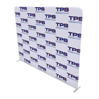 Cadre en aluminium réglable de 8 pieds Tension tissu présentoir Portable salon Promotion exposition stand bannière signe toile de fond