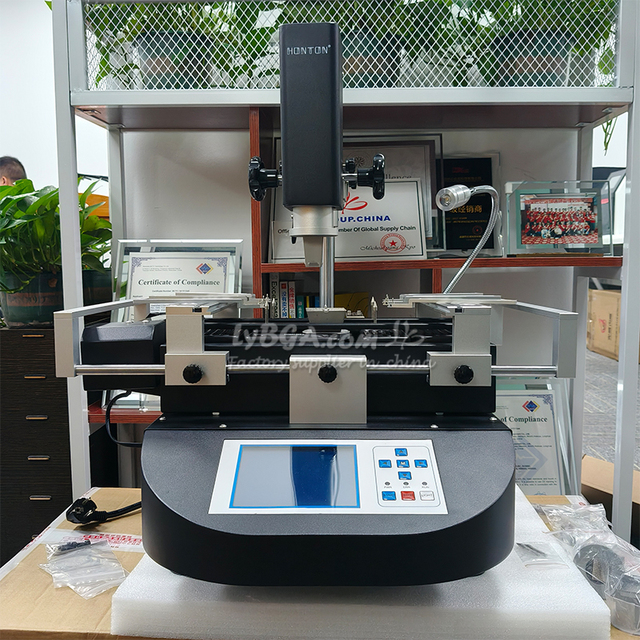 LYBGACNC Hot air 3 Zones HT-R490  BGA Rework Station 220V 110V Repair Machine for Welding Remove or Repair Packaged Devices