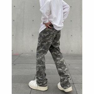 กางเกงขายาวทรงตรงหลวมสไตล์ลำลองลายพรางสำหรับผู้ชาย - Product Image 3