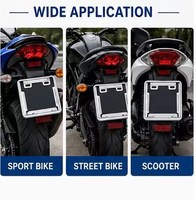 Support de plaque d'immatriculation de moto en aluminium antirouille standard japonais, vente en gros