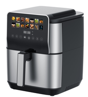 Friteuse à air carrée moderne 8,5 L 2100W avec double tube chauffant supérieur et inférieur en acier inoxydable 304, écran tactile LED, certifiée ETL/CE/CB, vente en gros usine