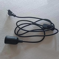 Cable de alimentación de CA para lámpara de sal de la UE con interruptor de atenuación en línea y cable de soporte de lámpara E27, interruptor de encendido y apagado, atenuador de luz