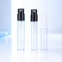 Flacon en verre vide pour cosmétiques, vaporisateur rechargeable noir à pompe fine, format voyage pour parfum, vente en gros