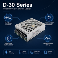 Alimentation à découpage double sortie 30W 5V 12V 24V CA/CC, transformateur industriel pour système de contrôle LED et CNC