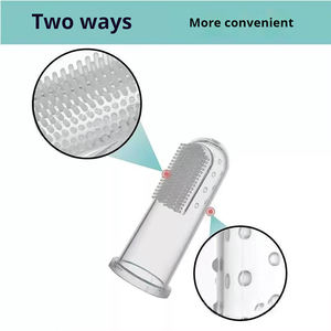 Pet parmak diş temizleme ve bakım için dayanıklı ve Ultra yumuşak silikon parmak köpek diş fırçası - Product Image 6