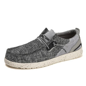 Vendita calda di moda all'ingrosso ultima tela di mucca <span class=keywords><strong>camoscio</strong></span> sportivo maglia Casual barca pigro mocassino pigro da uomo scarpe mocassino da <span class=keywords><strong>donna</strong></span> - Product Image 3