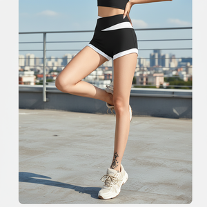 Shorts de sport pour femme Peach Butt, taille haute, élastiques, respirants, séchage rapide, pour yoga, course à pied et fitness, anti-transparence - Product Image 3