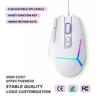 Mouse para Juegos RGB de Alta Sensibilidad (DPI), con Botones Programables, Ergonómico, con Cable, para PC, Esports, Logotipo Personalizado, OEM, ODM, Compradores al por Mayor, B2B