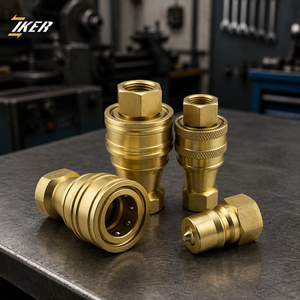 Hydraulic Quick Couplings Brass KZD ISO72411B Double ShutOff Quick Release Coupling Interchange AEROQUIP FD45 HK - Product Image 1
