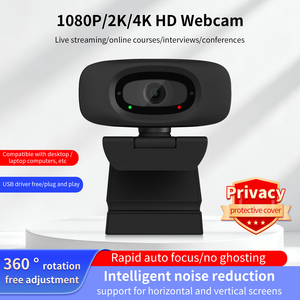 <span class=keywords><strong>Webcam</strong></span> noire 4K HD avec capteur CMOS, sans distorsion, interface USB pour une <span class=keywords><strong>capture</strong></span> vidéo informatique nette - Product Image 2