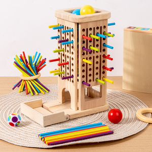 Juguete Educativo de Madera 3 en 1 para Niños, Reconocimiento de Colores y Desarrollo de Habilidades Motoras Finas, Juego de Mesa para Padres e Hijos - Product Image 5