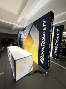 محمول 8ft 10ft معرض خلفية قابلة للطي المعرض التجاري لفة سحب البوب كشك تمتد أو الإعلان - Product Image 5