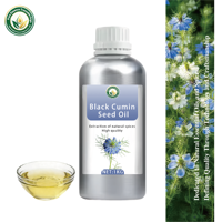 Huile de Nigelle Pure Pressée à Froid Marque Blanche 10ml Liquide Premium Hydratant Antioxydant Vitamine E pour la Réparation Capillaire Quotidienne