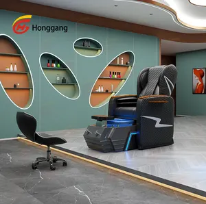 2024 honggang all'ingrosso di lusso spa massaggio del piede elettrico pedicure sedie con pompa di scarico per la vendita