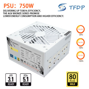 Fuente de Alimentación Modular TFDP 750W 80PLUS Gold, Serie Blanca, ATX, Ventilador de 12cm, para PC de Escritorio y Juegos, en Stock - Product Image 1
