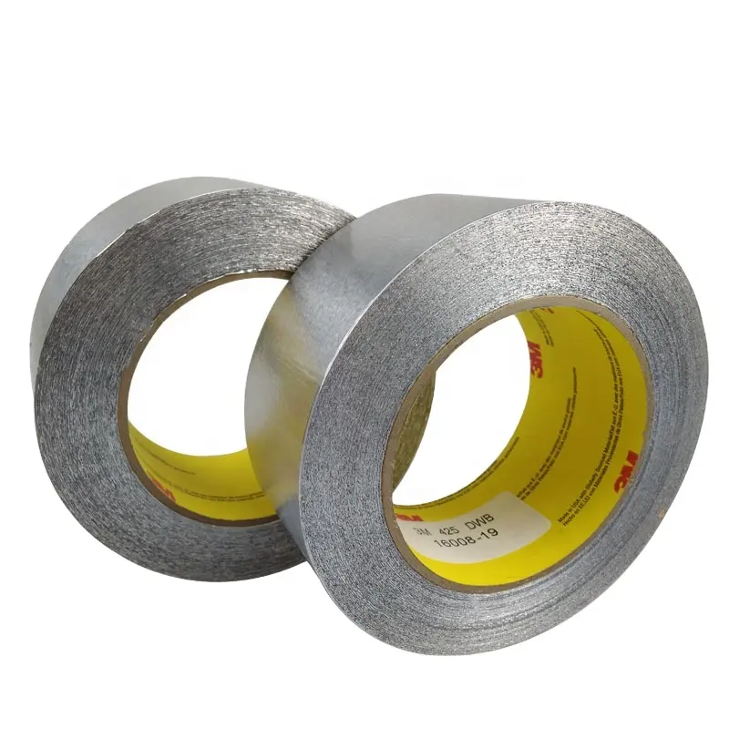 3M 425 Chemical Resistant Heat Resistance Self Adhesive Aluminum Foil Tape for Aircraft Paint Stripping Masking