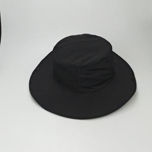 Cappelli a secchiello personalizzati stile moda stile a tesa larga cappelli a secchiello neri-con etichette intrecciate levette regolabili e occhielli in metallo - Product Image 3