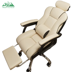 Silla de Masaje Ejecutiva de Respaldo Alto Más Vendida, Diseño Contemporáneo, Cuero Sintético de PU con Reposapiés para Uso en Oficina - Product Image 1