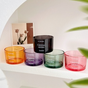 Pot à bougie en verre vide de 120 ml en gros, récipient personnalisé pour bougies parfumées, support de bougie aromatique en verre pour la décoration intérieure - Product Image 1