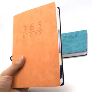 Caderno de papeleria planejador personalizado, 365 dias papelaria diário livro com adesivos