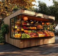 Conteneur à fruits personnalisable de 20 pieds et 40 pieds pour boutique, restaurant, café, bureau, maison et hôtel, fabriqué en Chine