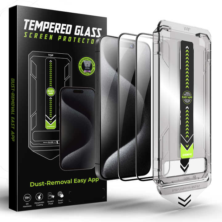 HVT ESD Privacy Tempered Glass Screen Protector For IPhone X-16 Series - Anti-Spy, 9H Hardness, Full Cover