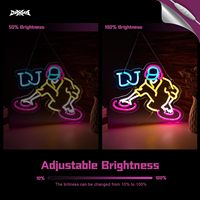 Décoration murale LED néon DJ, indice de protection IP65, corps en acrylique, pour la décoration de la chambre d'enfant, de la salle de jeux, lumières néon