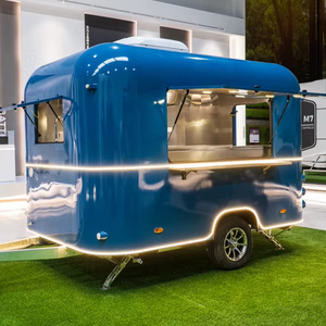 ORANGE RV Green Commercial Remorque alimentaire mobile pour pizzas, poulet frit, burgers, camion de restauration, véhicule commercial pour la vente de nourriture en déplacement - Product Image 1