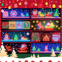 Joyeux Noël, panneau lumineux LED flexible à commande par application DIY, panneau lumineux LED pour fenêtre, panneau matriciel LED, panneau d'affichage LED pour véhicules, voitures