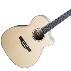 <span class=keywords><strong>Guitarra</strong></span> Acústica Magna M-80C, Venta al por Mayor de Fábrica, Tapa de Abeto Laminado, Fondo y Laterales de Caoba, Diapasón de Madera Tecnológica, Mástil de Caoba, 41 Pulgadas - Product Image 2