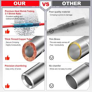 Conectores Termocontraíbles para Ingeniería Química, Kit de Terminales Impermeables de 380/580 Piezas para Cableado Eléctrico - Product Image 2