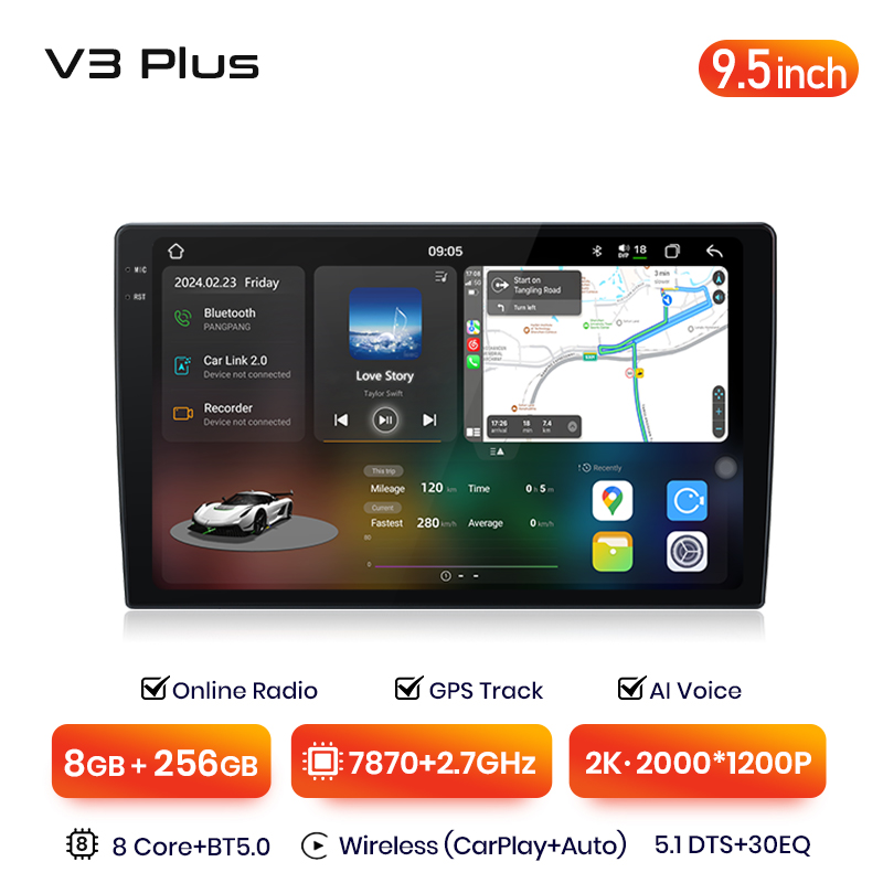 9,5" V3 Plus (8 Go + 256 Go)