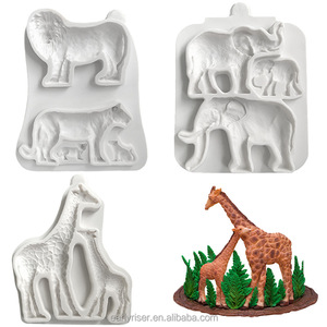 Early Riser Outils De Cuisson Prairie Lion Girafe Éléphant Chocolat Moule Flip Sucre Chocolat Gâteau Silicone Moule - Product Image 3